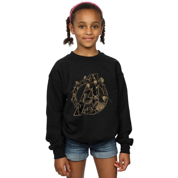 Marvel Girls Avengers Infinity War Marvel Logo Sweatshirt