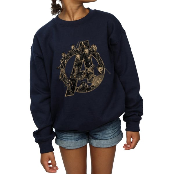 Marvel Girls Avengers Infinity War Marvel Logo Sweatshirt