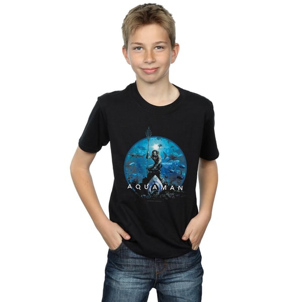 DC Comics Boys Aquaman Circle Poster T-Shirt