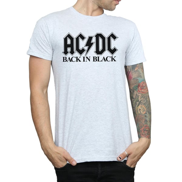 AC/DC Mens Back in Black Logo T-Shirt