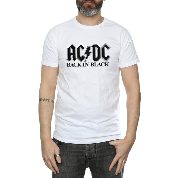 AC/DC Mens Back in Black Logo T-Shirt