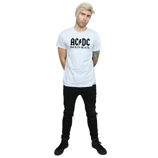AC/DC Mens Back in Black Logo T-Shirt