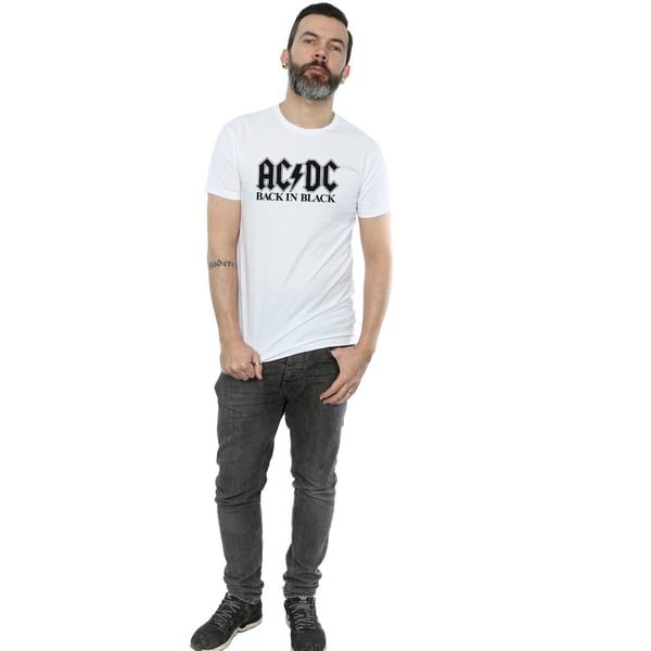 AC/DC Mens Back in Black Logo T-Shirt