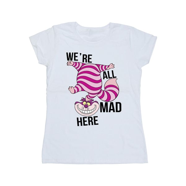 Disney naisten/naisten Liisa Ihmemaassa All Mad Here -puuvillainen T-paita