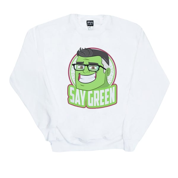 Marvel Mens Avengers Endgame Hulk Say Green Sweatshirt