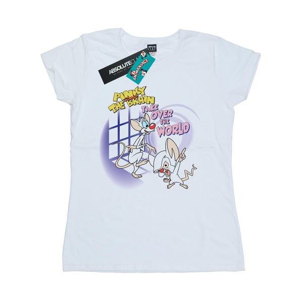 Animaniacs Womens/Ladies Pinky And The Brain Take Over The World Cotton T-Shirt