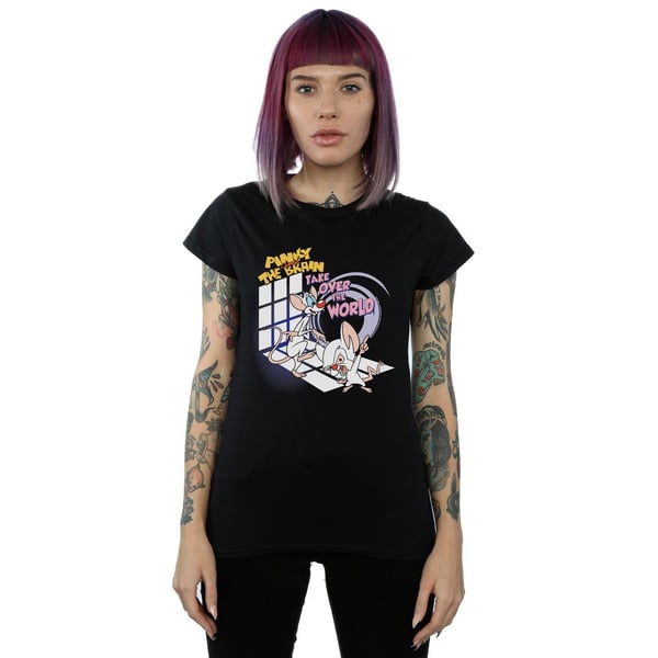Animaniacs Womens/Ladies Pinky And The Brain Take Over The World Cotton T-Shirt