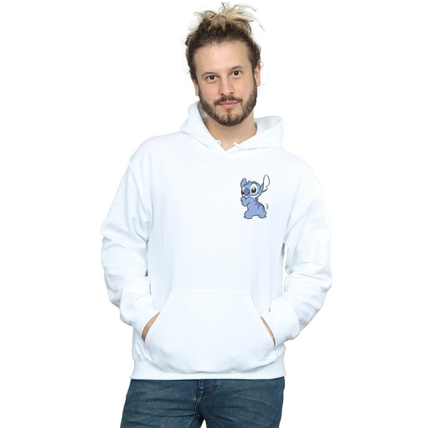 Disney Mens Lilo And Stitch Stitch Backside Breast Print Hoodie