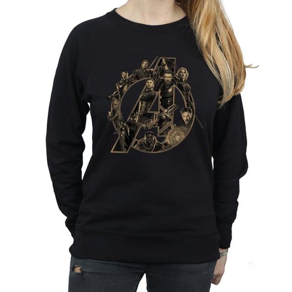 Marvel Naisten Avengers Infinity War Marvel Logo Collegepaita