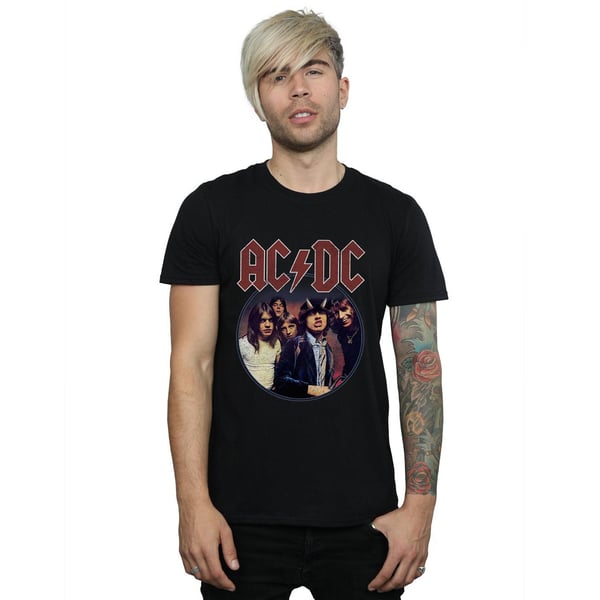 AC/DC Mens Highway To Hell Circle T-Shirt