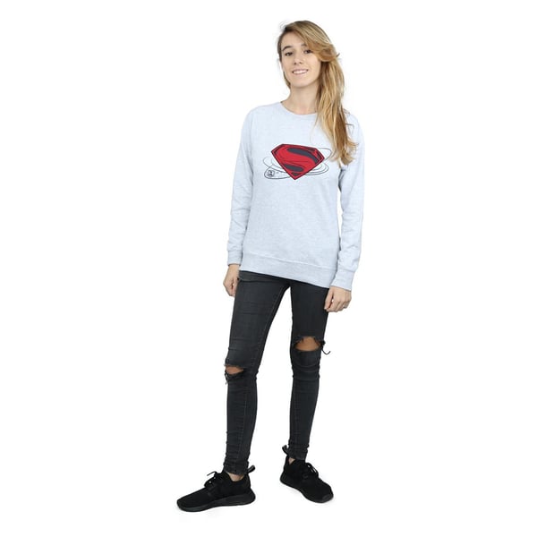 DC Comics Womens/Ladies Justice League Movie Superman Logo Sweatshirt