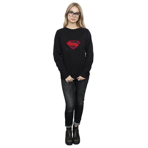 DC Comics Womens/Ladies Justice League Movie Superman Logo Sweatshirt