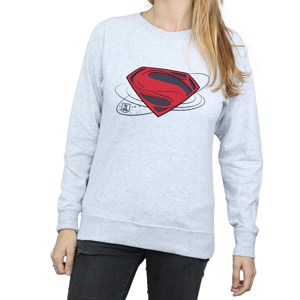 DC Comics Womens/Ladies Justice League Movie Superman Logo Sweatshirt