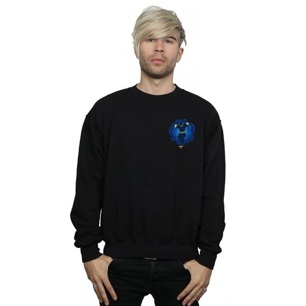 Disney Mens Aladdin Movie Genie Breast Print Sweatshirt