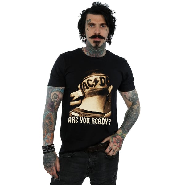 AC/DC Mens Are You Ready Hair Shave T-Shirt