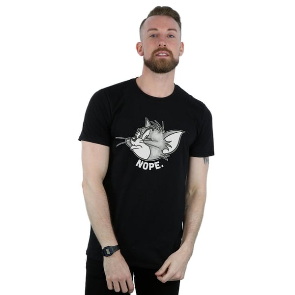 Tom and Jerry Mens Nope Face Cotton T-Shirt