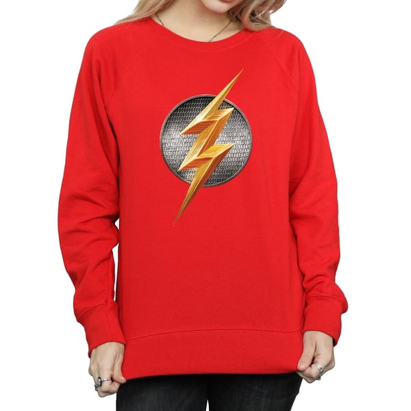 DC Comics Womens/Ladies Justice League Movie Flash Emblem Sweatshirt