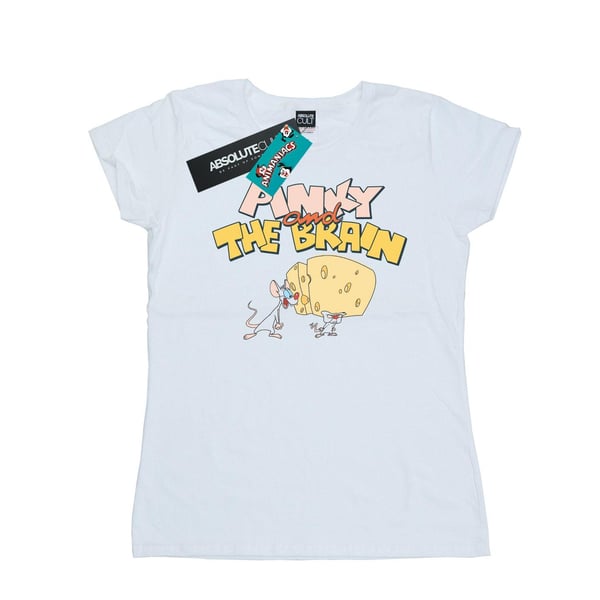 Animaniacs Womens/Ladies Pinky And The Brain Cheese Head Cotton T-Shirt