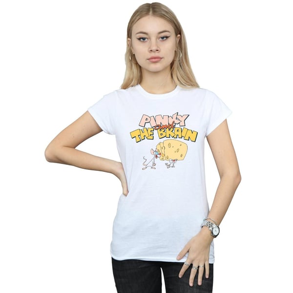 Animaniacs Womens/Ladies Pinky And The Brain Cheese Head Cotton T-Shirt