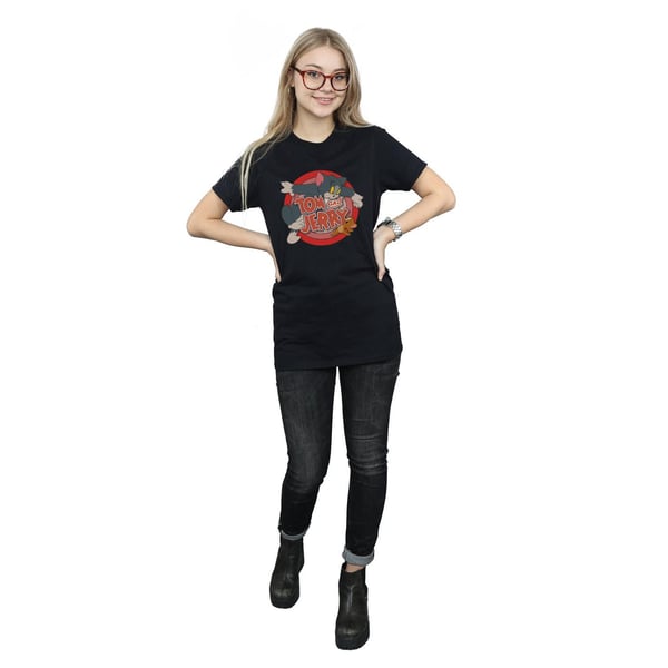 Tom and Jerry Womens/Ladies Catch Cotton Boyfriend T-Shirt