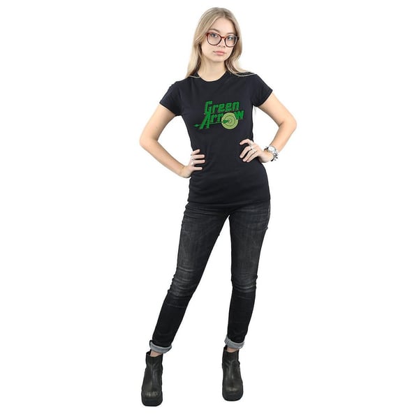 Green Arrow T-shirt i bomuld med logo til kvinder/damer