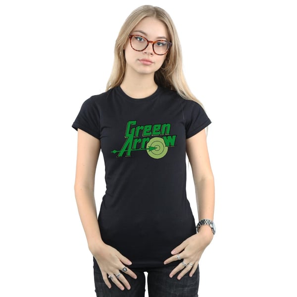 Green Arrow T-shirt i bomuld med logo til kvinder/damer