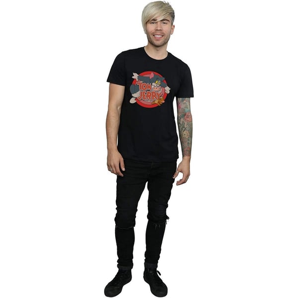 Tom and Jerry Mens Catch Cotton T-Shirt
