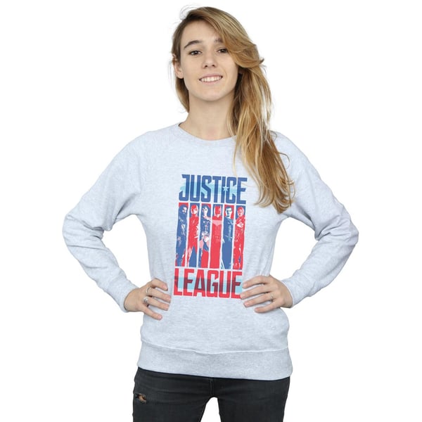 DC Comics Womens/Ladies Justice League Movie Team Flag Sweatshirt