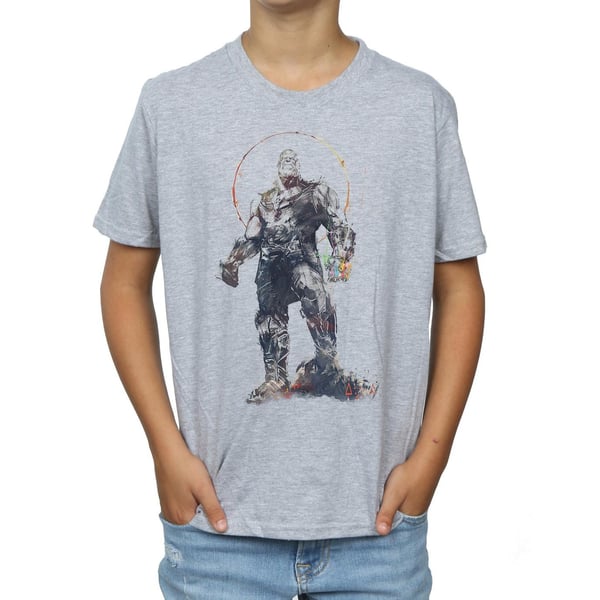Marvel Boys Avengers Infinity War Thanos Sketch T-paita