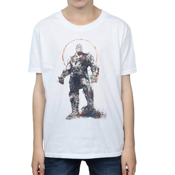 Marvel Boys Avengers Infinity War Thanos Sketch T-paita