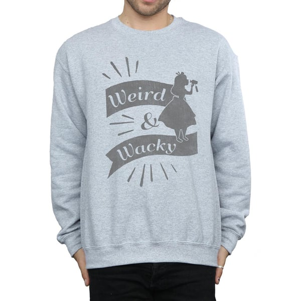 Disney Mens Alice In Wonderland Weird And Wacky Sweatshirt