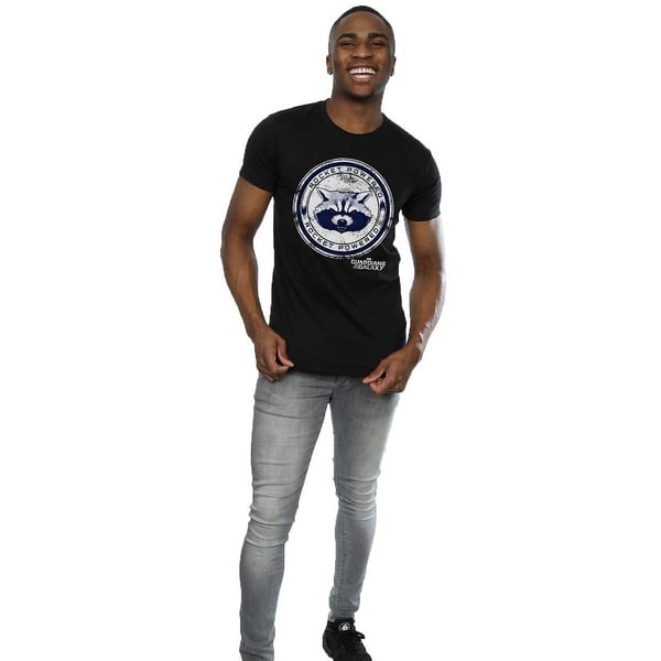 Guardians Of The Galaxy Mens Rocket Powered Cotton T-Shirt