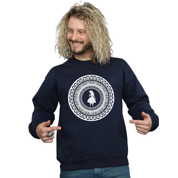 Disney Mens Alice In Wonderland Circle Sweatshirt