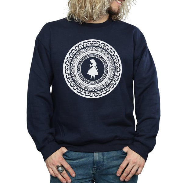 Disney Mens Alice In Wonderland Circle Sweatshirt