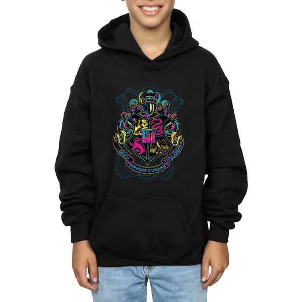 Harry Potter Boys Neon Hogwarts Crest Hoodie