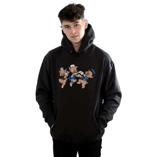 Disney Mens Three Little Pigs Having Fun Hoodie