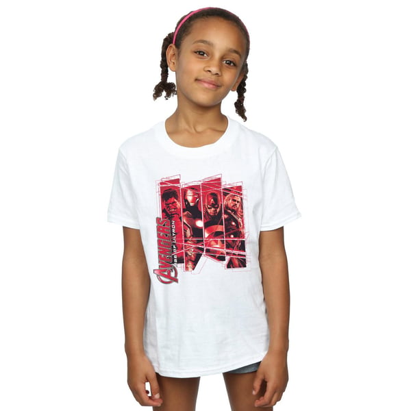 Marvel Girls Avengers Team Collage Cotton T-Shirt