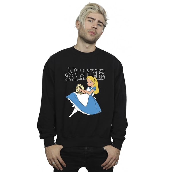 Disney Mens Alice In Wonderland Flowers Sweatshirt