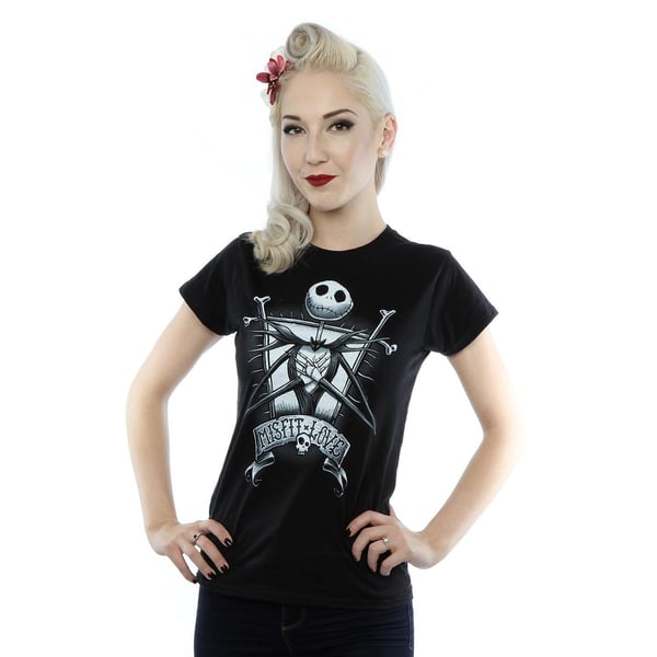 Nightmare Before Christmas Womens/Ladies Misfit Love Jack Skellington Cotton T-Shirt
