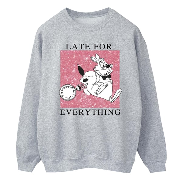 Disney Mens Alice In Wonderland White Rabbit Sweatshirt