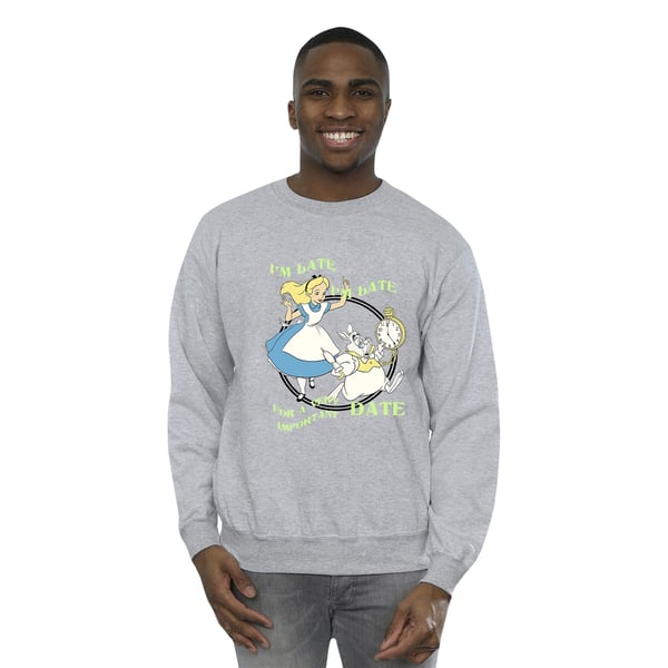 Disney Mens Alice In Wonderland I´m Late Sweatshirt