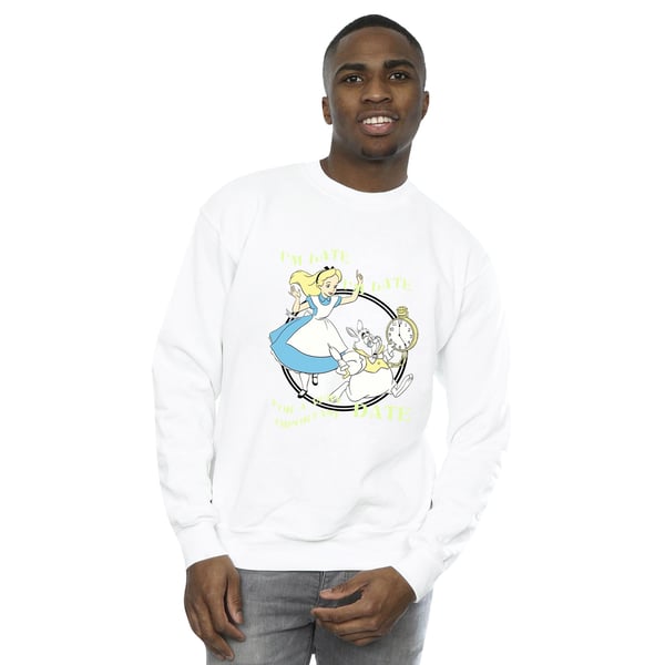 Disney Mens Alice In Wonderland I´m Late Sweatshirt