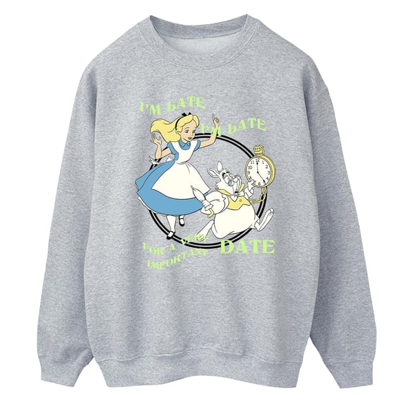 Disney Mens Alice In Wonderland I´m Late Sweatshirt