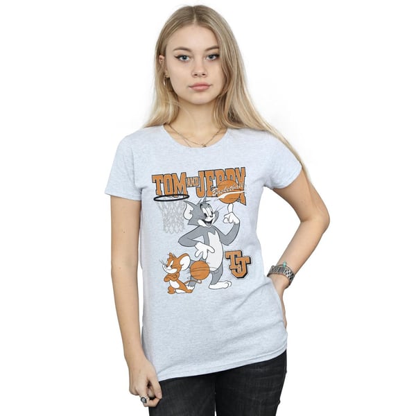 Tom And Jerry Womens/Ladies Spinning Basketball Cotton T-Shirt