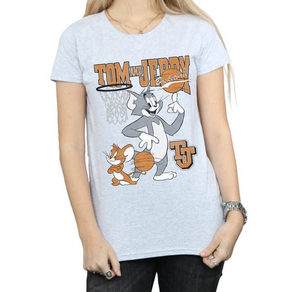 Tom And Jerry Womens/Ladies Spinning Basketball Cotton T-Shirt