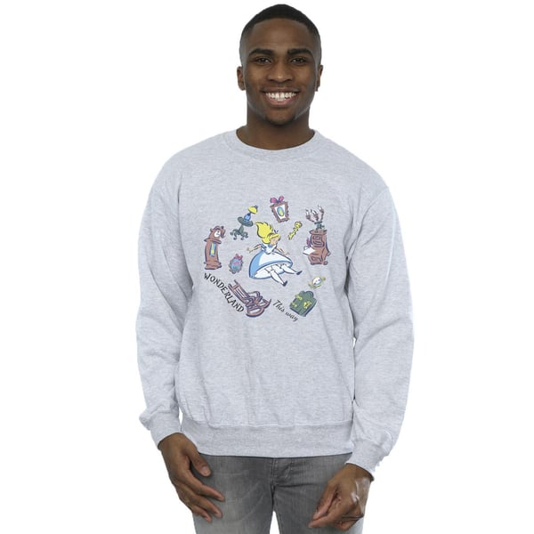 Disney Mens Alice In Wonderland Falling Sweatshirt