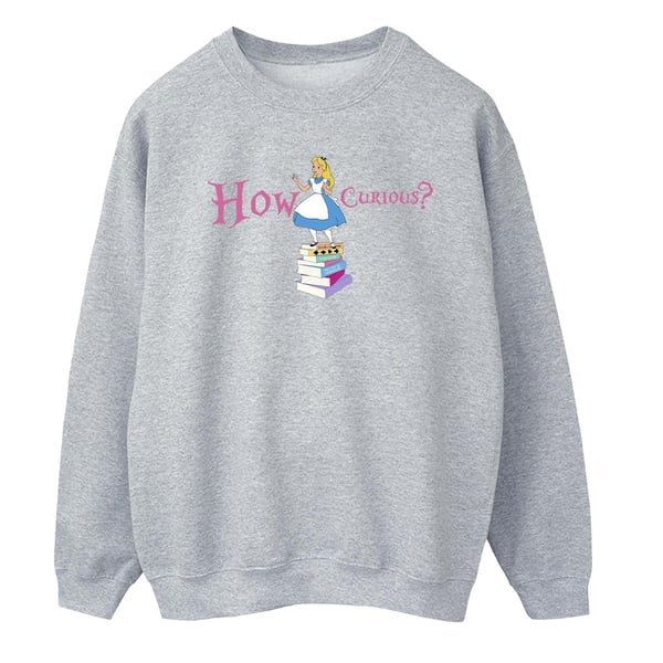 Disney Mens Alice In Wonderland How Curious Sweatshirt