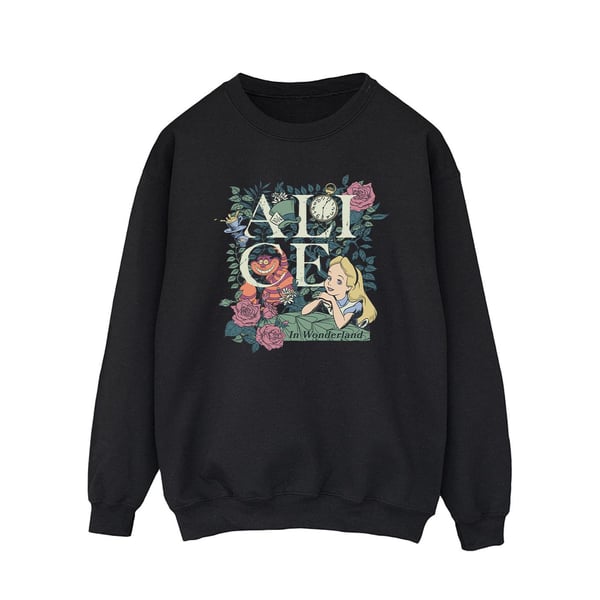 Disney Mens Alice In Wonderland Leafy Garden Sweatshirt