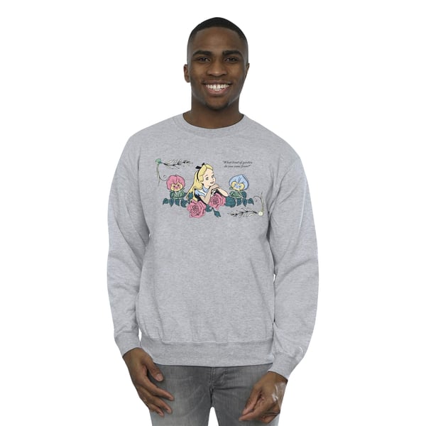 Disney Mens Alice In Wonderland What Kind Of Garden Sweatshirt