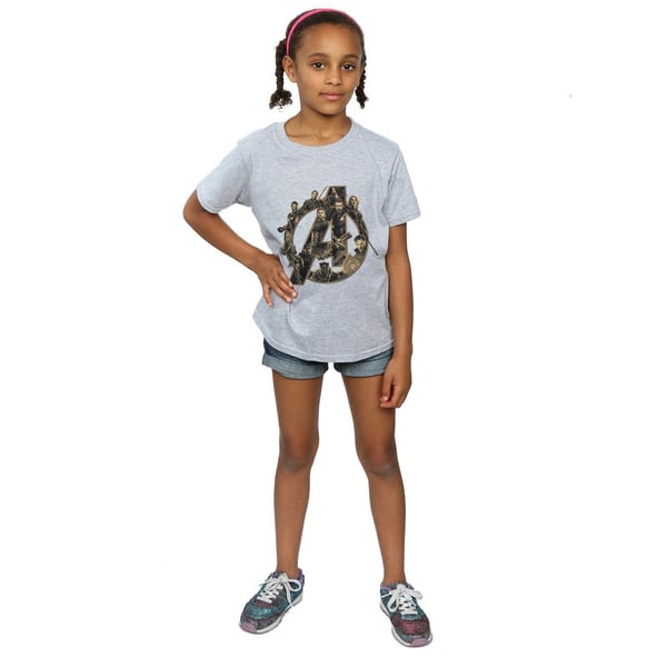 Marvel Girls Avengers Infinity War Marvel Logo Cotton T-Shirt